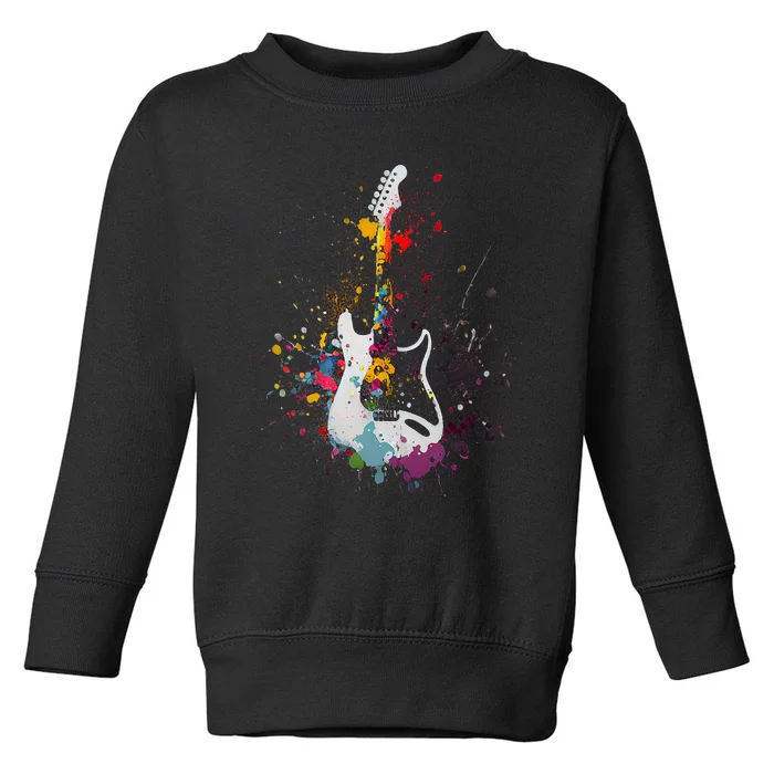 Guitar Design Guitar Gift For Guitarist Toddler Sweatshirt