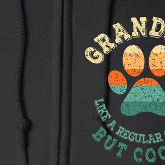 Grandpaw Dog Grandpa Grandfather Grand Paw Full Zip Hoodie