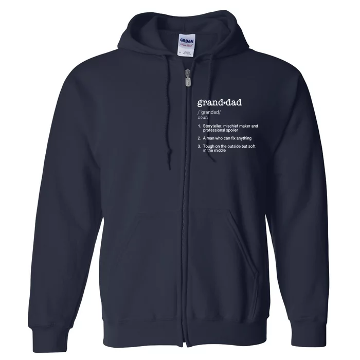 Granddad Definition Full Zip Hoodie