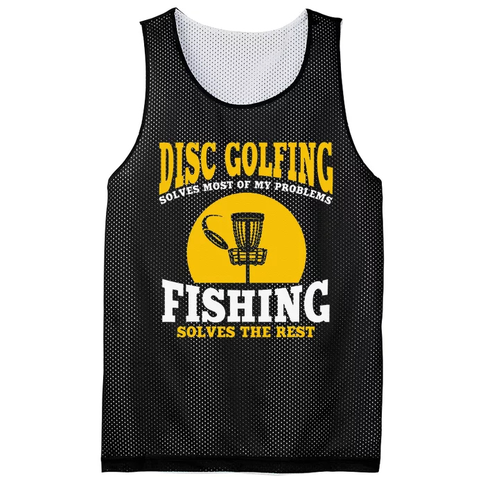 Great Disc Golf And Fishing Gift Mesh Reversible Basketball Jersey Tank