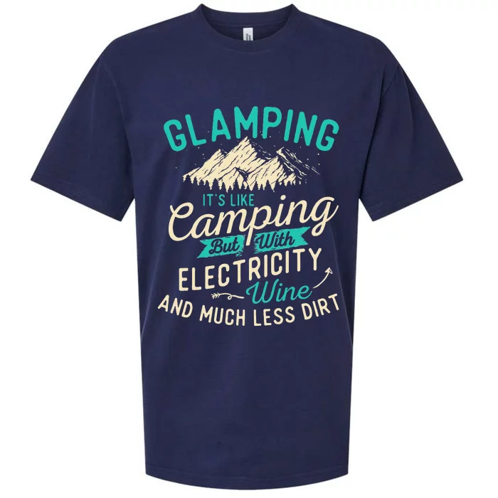 Glamping Definition Glamper Glamorous Camping Camper Sueded Cloud Jersey T-Shirt