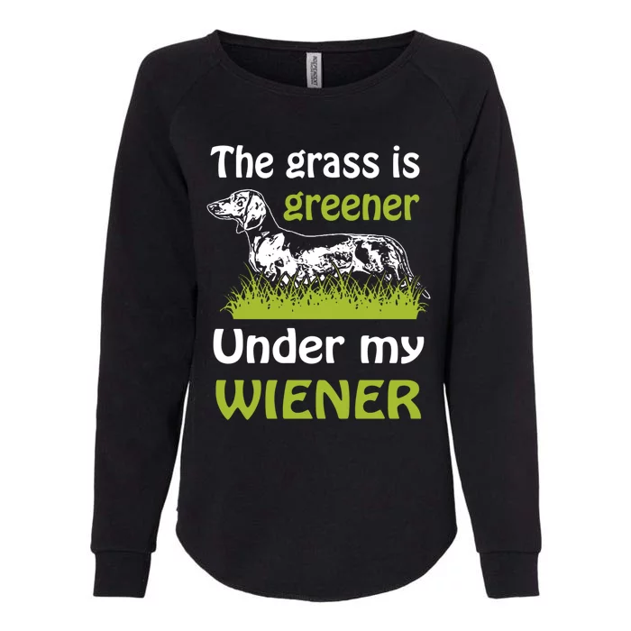 Greener Dachshund Gift Womens California Wash Sweatshirt