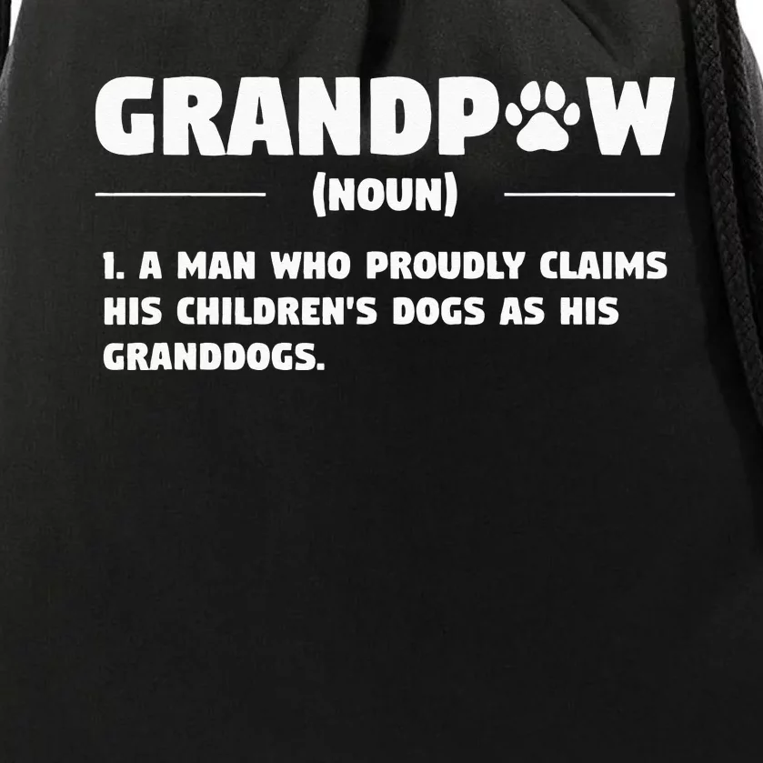 Grandpaw Dog Gifts Grandpa Animal Dogs Grandfather Pet lover Drawstring Bag