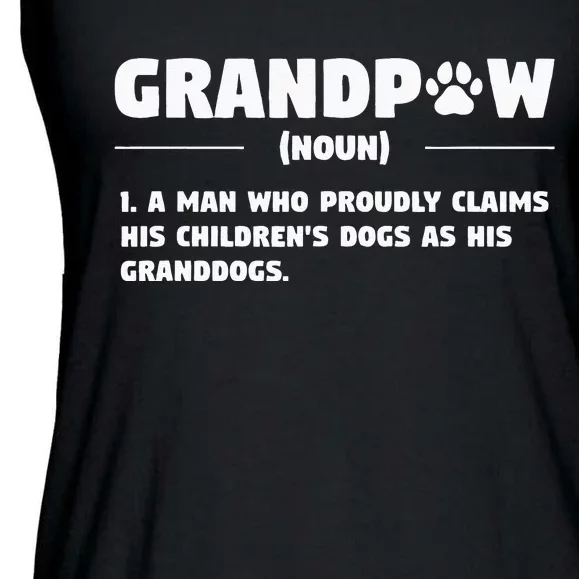 Grandpaw Dog Gifts Grandpa Animal Dogs Grandfather Pet lover Ladies Essential Flowy Tank