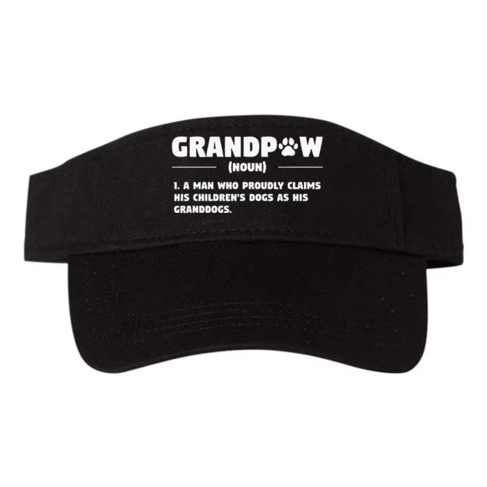 Grandpaw Dog Gifts Grandpa Animal Dogs Grandfather Pet lover Valucap Bio-Washed Visor