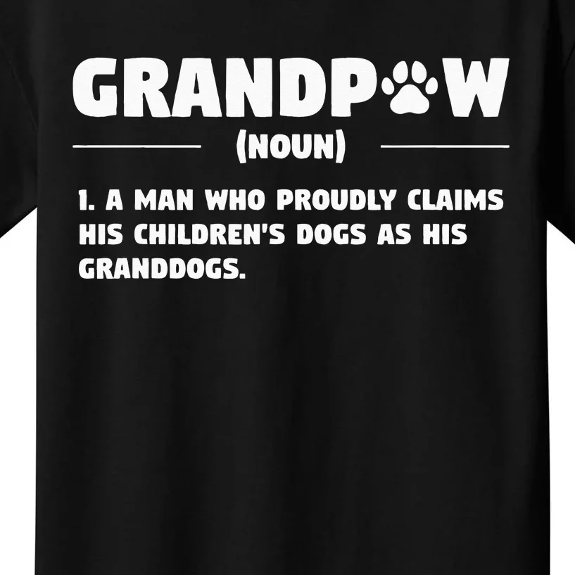 Grandpaw Dog Gifts Grandpa Animal Dogs Grandfather Pet lover Kids T-Shirt