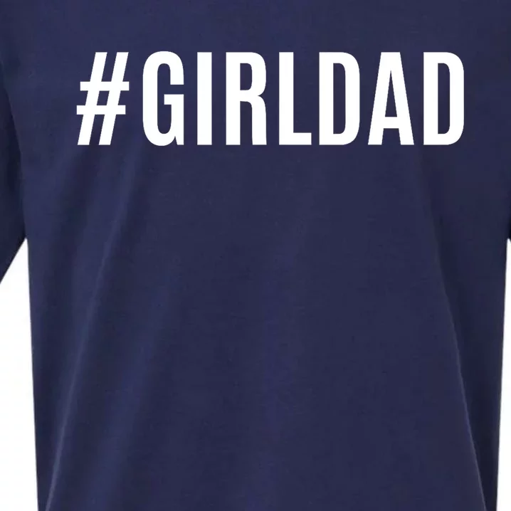 Girl Dad Gift For Fathers Day Sueded Cloud Jersey T-Shirt