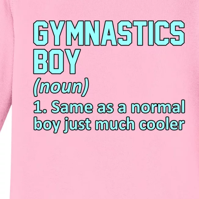 Gymnastics Definition Gymnast Gymnastic Lover Graphic Cute Gift Baby Long Sleeve Bodysuit