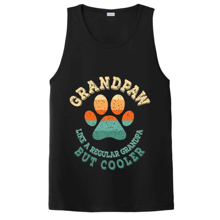 Grandpaw Dog Grandpa Grand Paw Retro Vintage Funny Performance Tank