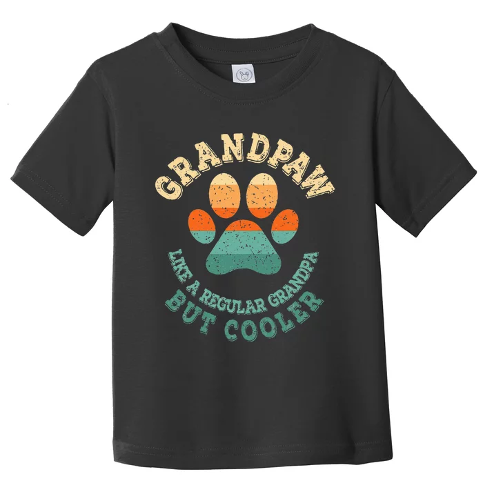 Grandpaw Dog Grandpa Grand Paw Retro Vintage Funny Toddler T-Shirt