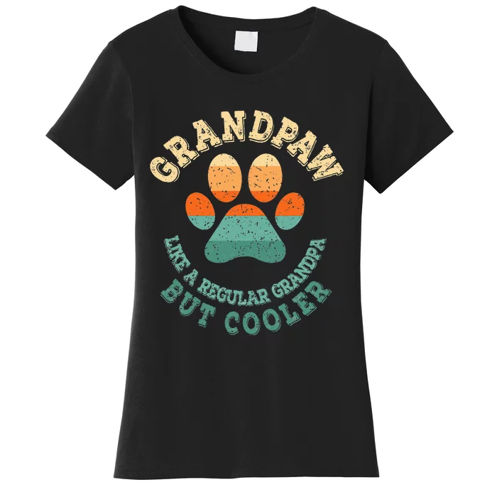 Grandpaw Dog Grandpa Grand Paw Retro Vintage Funny Women's T-Shirt