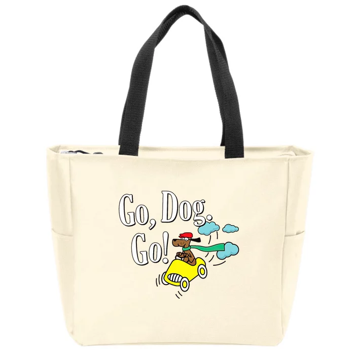 Go Dog Go Essential Funny Design Dog Lover Zip Tote Bag