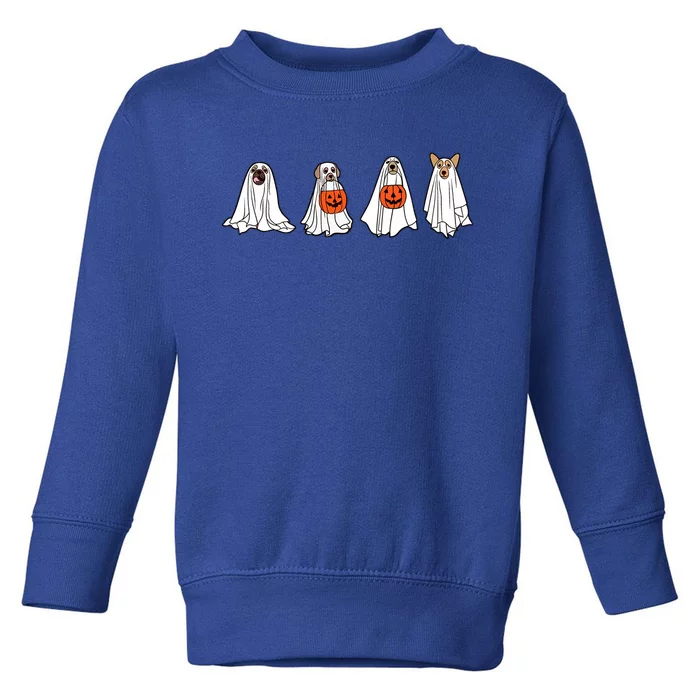 Ghostly Dog Gift A Spooky Season MustHave For Dog Lovers Gift Toddler Sweatshirt