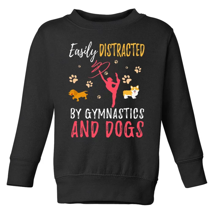 Gymnastics & Dogs Gymnast Dog Lover Toddler Sweatshirt