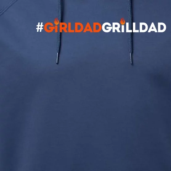 Girl Dad Grill Dad Performance Fleece Hoodie