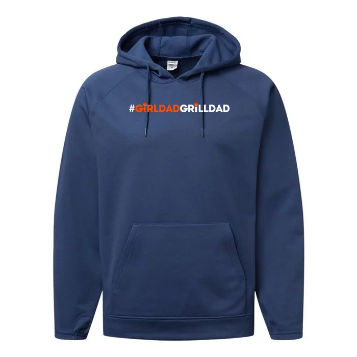 Girl Dad Grill Dad Performance Fleece Hoodie