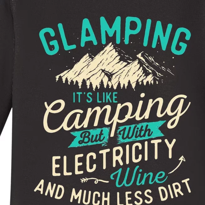 Glamping Definition Glamper Glamorous Camping Baby Long Sleeve Bodysuit