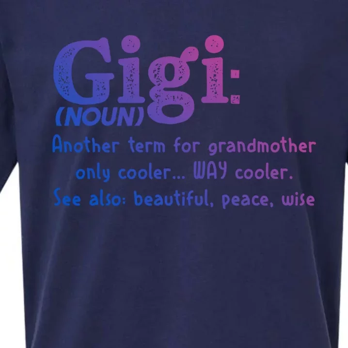 Gigi Definition Gift Gigi Gift Grandma Birthday Tee Cute Gift Sueded Cloud Jersey T-Shirt