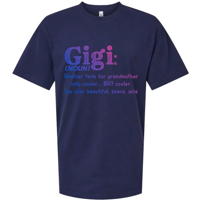 Gigi Definition Gift Gigi Gift Grandma Birthday Tee Cute Gift Sueded Cloud Jersey T-Shirt