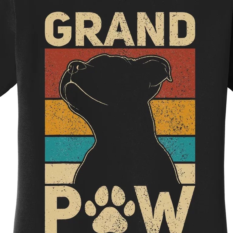 Grandpaw Dog Grandpa Funny Dog Lover Grandfather Men Pitbull Women's T-Shirt