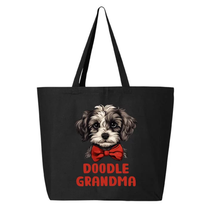 Grey Doodle Grandma Dog Lover Gift Funny Puppy Doodle Owner 25L Jumbo Tote