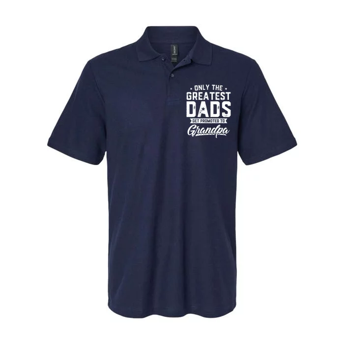 Greatest Dads Get Promoted To Grandpa Shirt Father's Day Softstyle Adult Sport Polo