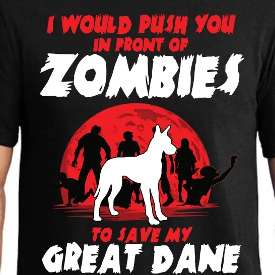 Great Dane Gentle Dog German Mastiff Zombie Halloween Pajama Set