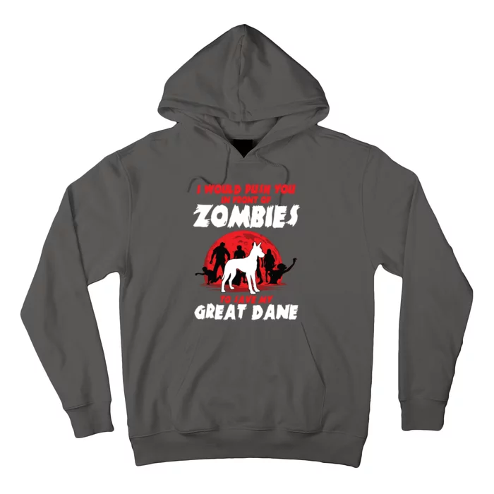 Great Dane Gentle Dog German Mastiff Zombie Halloween Hoodie