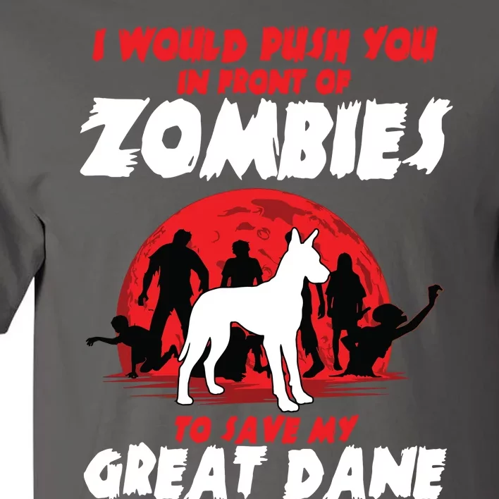 Great Dane Gentle Dog German Mastiff Zombie Halloween Tall T-Shirt