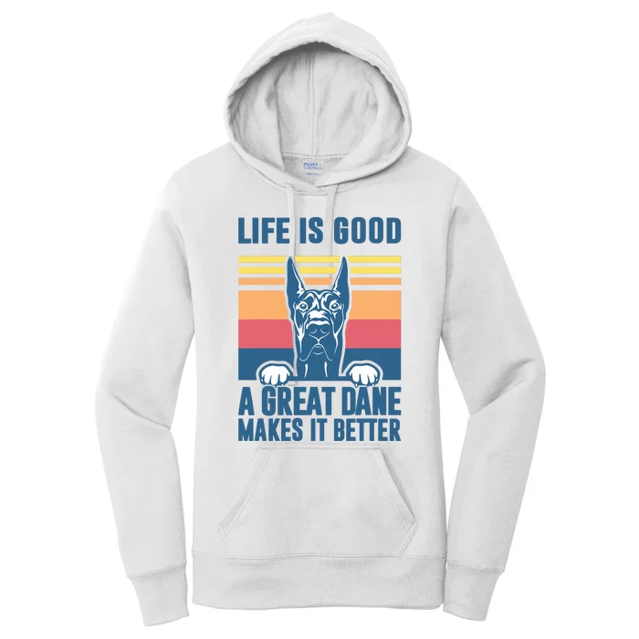 Great Dane Gifts For Women Men Great Dane Dog Dad Mom Women's Pullover Hoodie