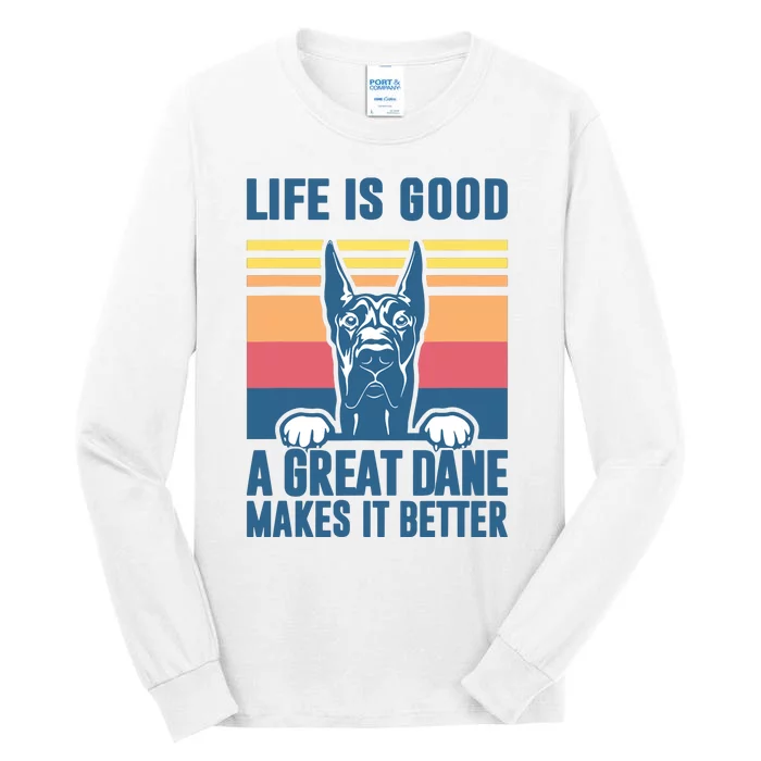 Great Dane Gifts For Women Men Great Dane Dog Dad Mom Tall Long Sleeve T-Shirt