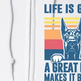 Great Dane Gifts For Women Men Great Dane Dog Dad Mom Full Zip Hoodie