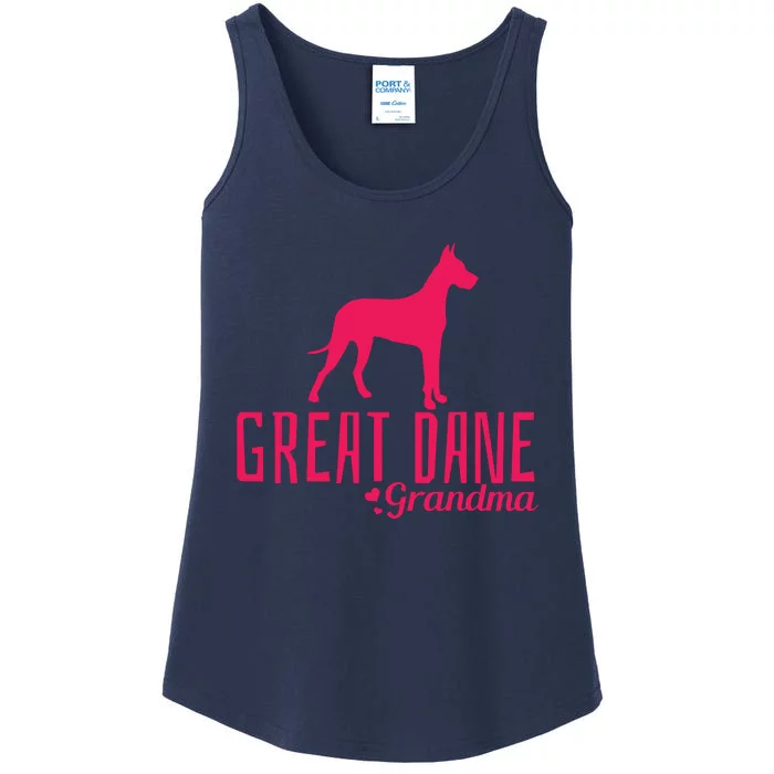 Great Dane Grandma Grandmother Grammy Dog Owner Mom Dad Ladies Essential Tank