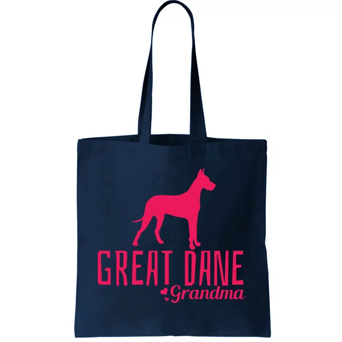 Great Dane Grandma Grandmother Grammy Dog Owner Mom Dad Tote Bag