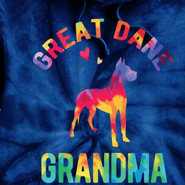 Great Dane Grandma Great Dane Nana Great Dane Dog Lover Tie Dye Hoodie