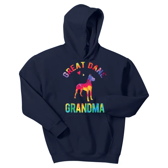 Great Dane Grandma Great Dane Nana Great Dane Dog Lover Kids Hoodie