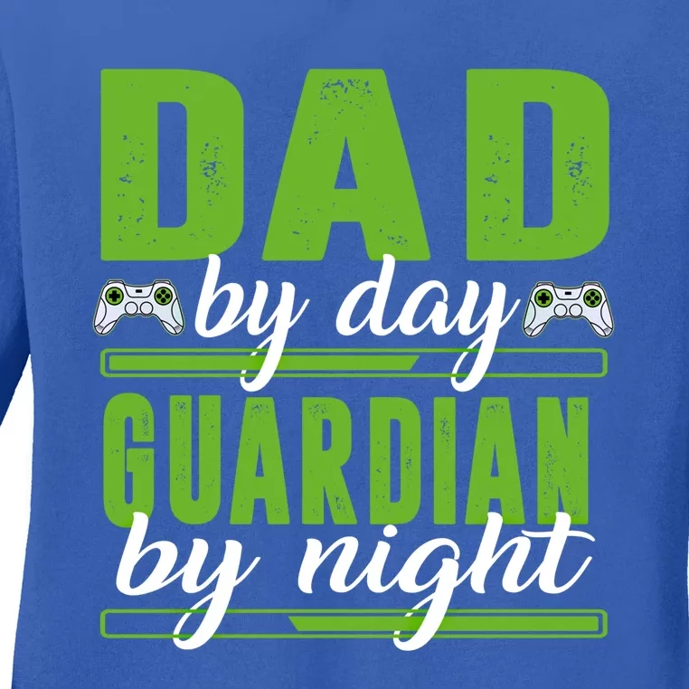 Gaming Dad Gift Funny Gamer Dad Gift Ladies Long Sleeve Shirt