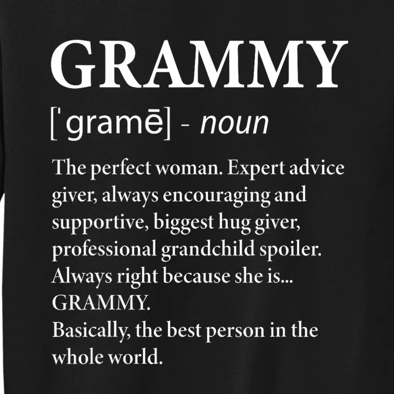 Grammy Definition Grandma Funny Grandmother Sweatshirt