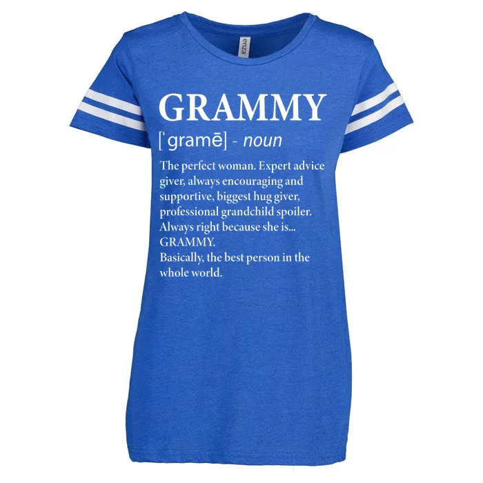 Grammy Definition Grandma Funny Grandmother Enza Ladies Jersey Football T-Shirt