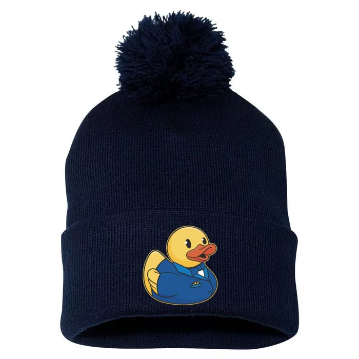 Groom Duck Pom Pom 12in Knit Beanie