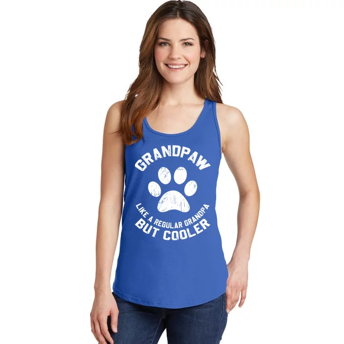 Grandpaw Dog Grandpa Grand Paw Vintage Funny Dogs Lovers Gift Ladies Essential Tank