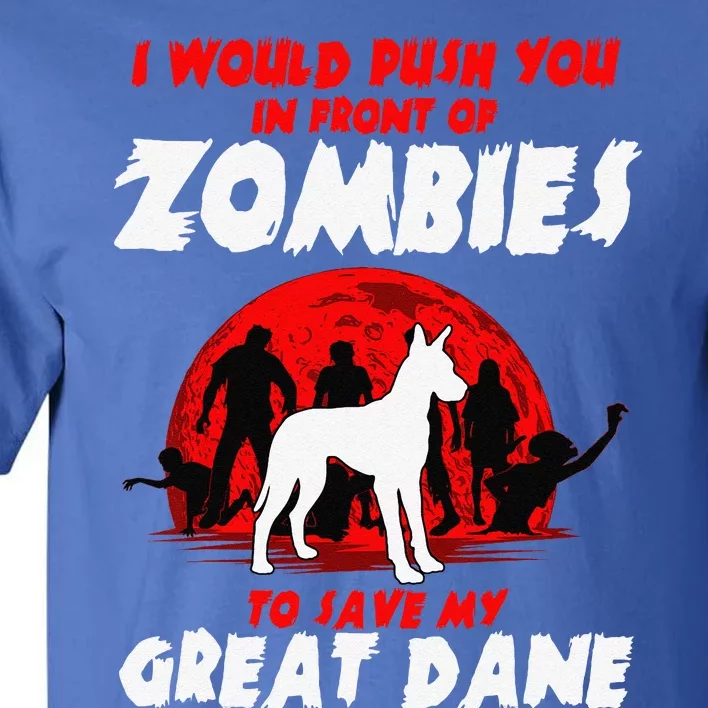 Great Dane Gentle Dog German Mastiff Zombie Halloween Tall T-Shirt