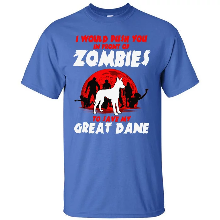 Great Dane Gentle Dog German Mastiff Zombie Halloween Tall T-Shirt