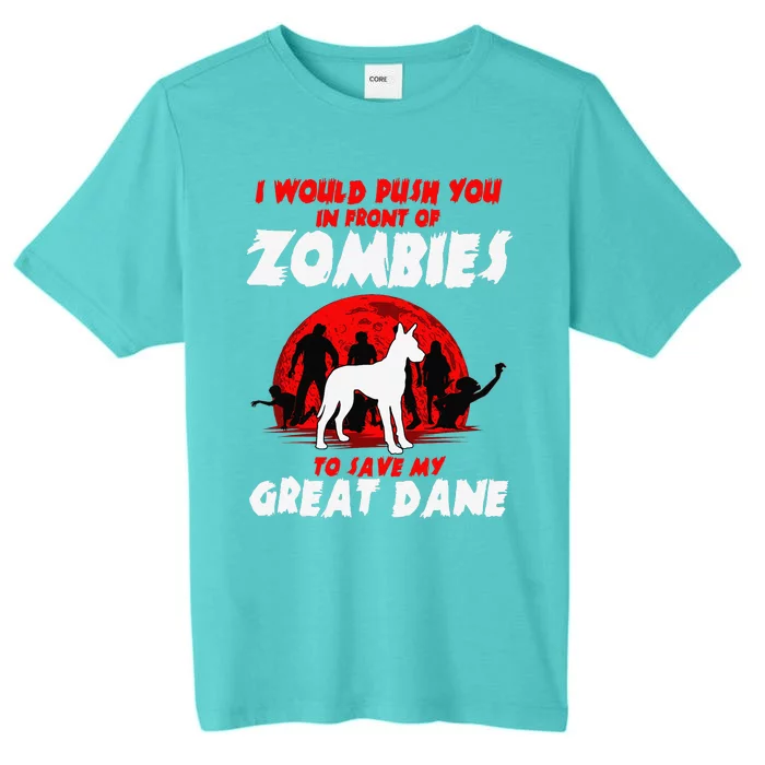 Great Dane Gentle Dog German Mastiff Zombie Halloween ChromaSoft Performance T-Shirt