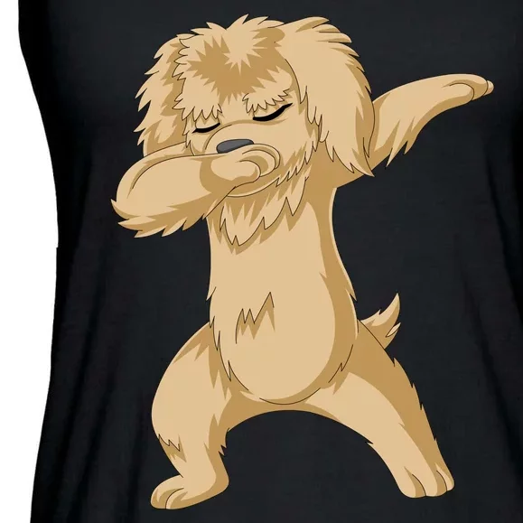 Goldendoodle Dabbing Ladies Essential Flowy Tank