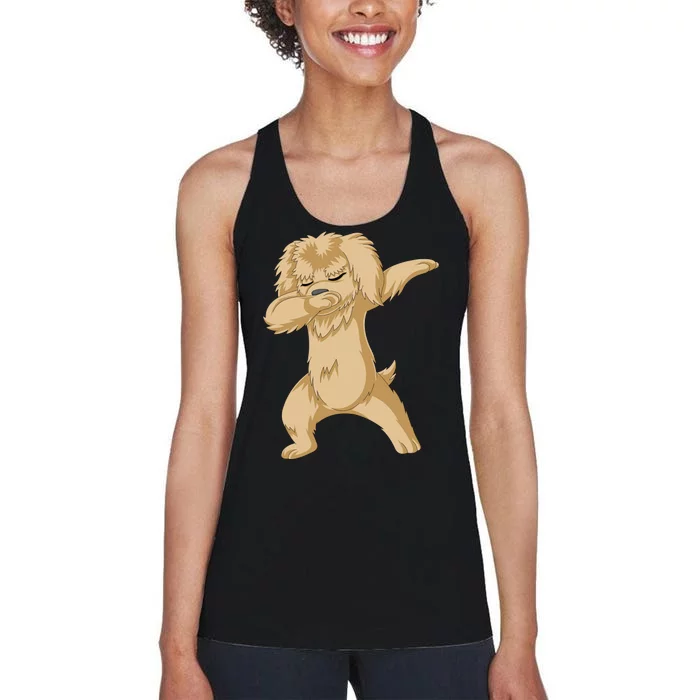 Goldendoodle Dabbing Women's Racerback Tank