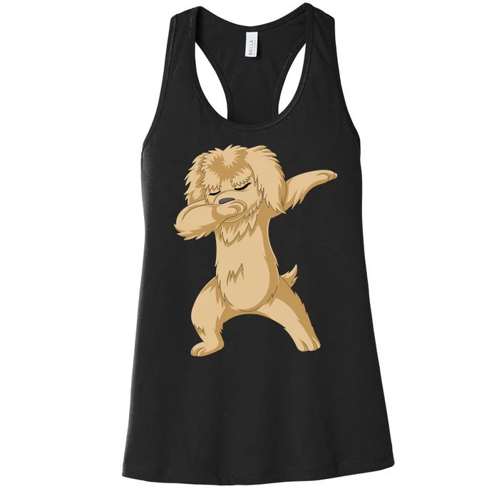 Goldendoodle Dabbing Women's Racerback Tank