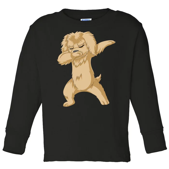 Goldendoodle Dabbing Toddler Long Sleeve Shirt