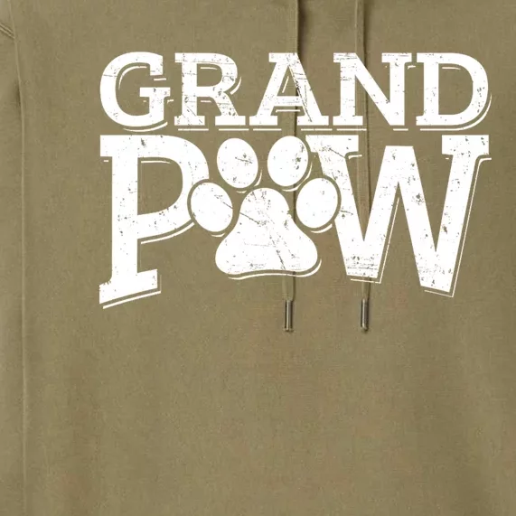 Grandpaw Dog Grandpa Grand Paw Gifts Dad Father Premium Hoodie