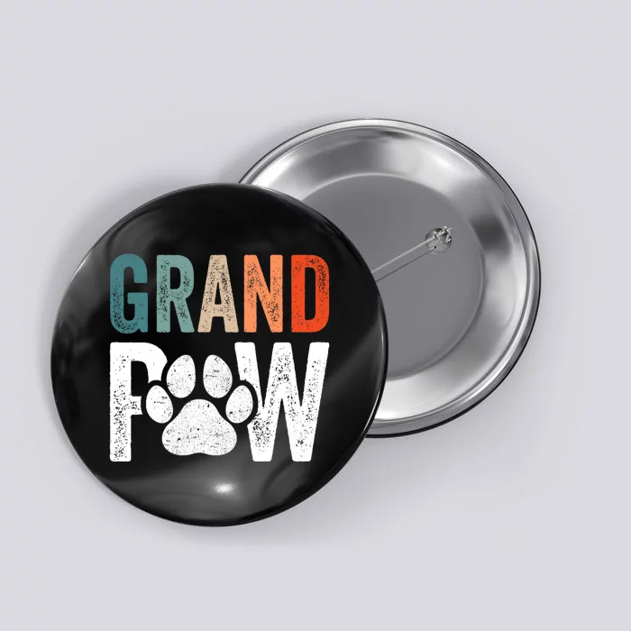 Grandpaw Dog Grandpa FatherS Day Family Grandkids Button